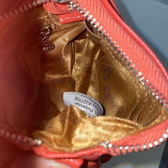 Leather Crossbody Bag with Chain Strap - Picture 5 of 16